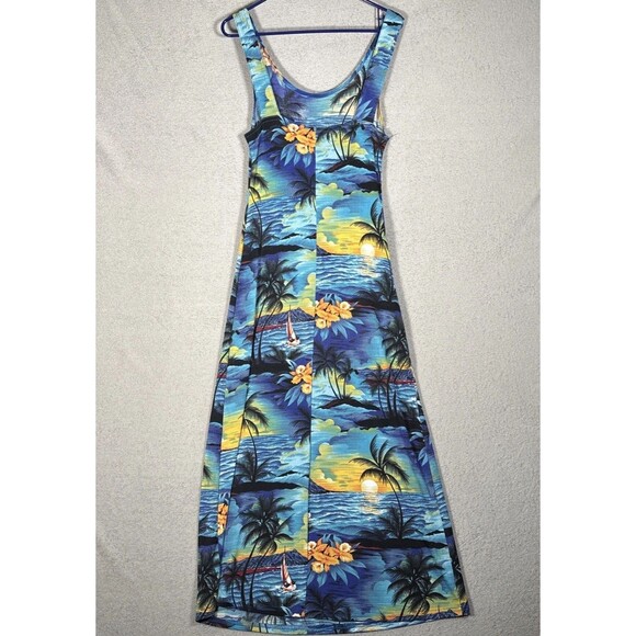 Vintage Marisol Womens Fit Small Slinky Maxi Hawaiian Resort Wear Tropical Beach - Picture 12 of 16